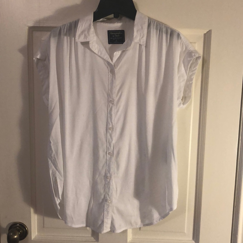 Abercrombie White Button Down Blouse